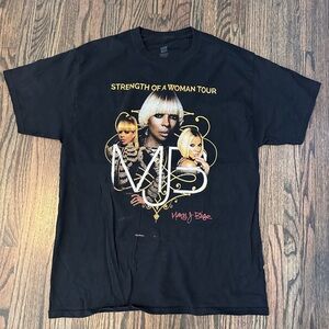 Mary J. Blige Strength of a Woman Tour Black T-Shirt size large